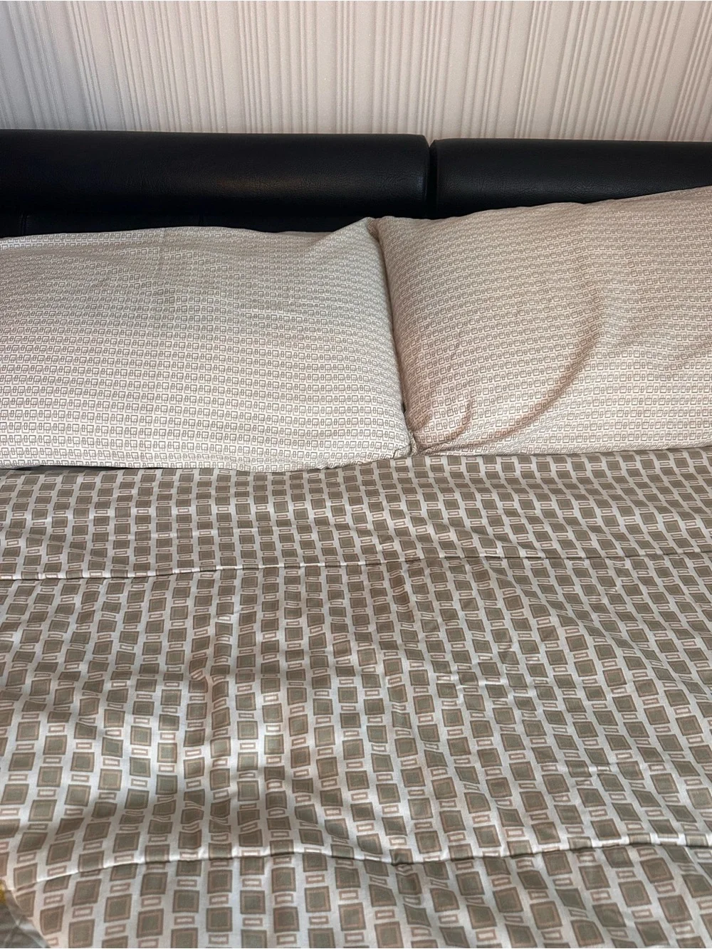 Beige and Sage Reversible Twin Comforter Set with 2 Matching Pillowcases
